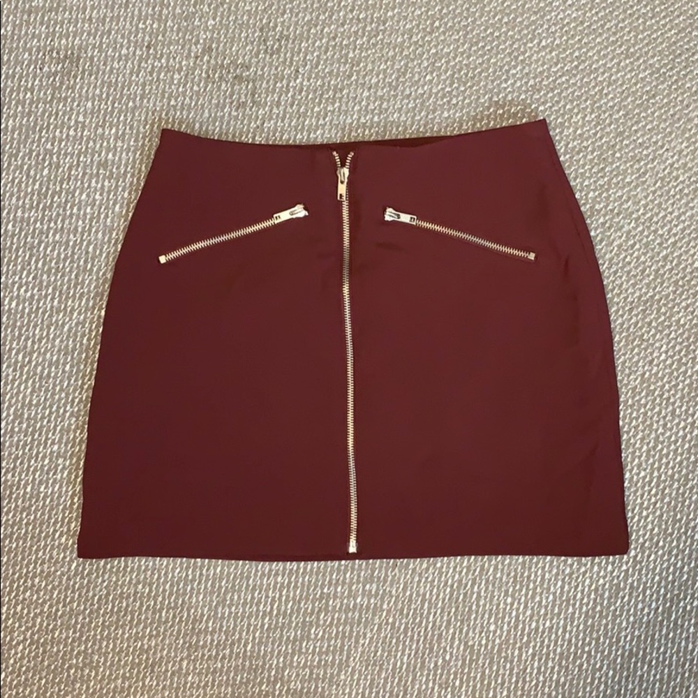 Zippered Miniskirt